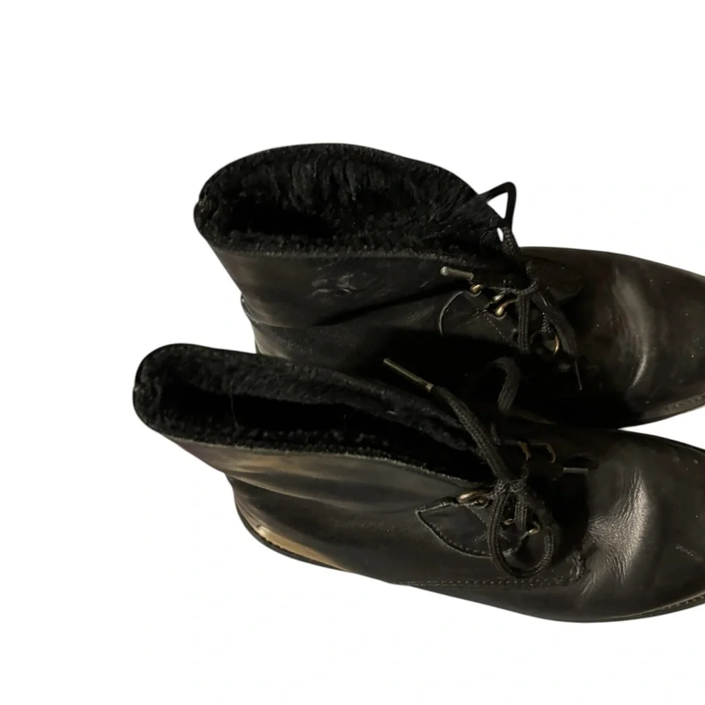 La Canadienne‎ Black Leather Lined Ankle Boots Size 8